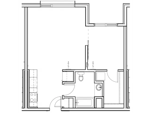 ONE BEDROOM floor plan